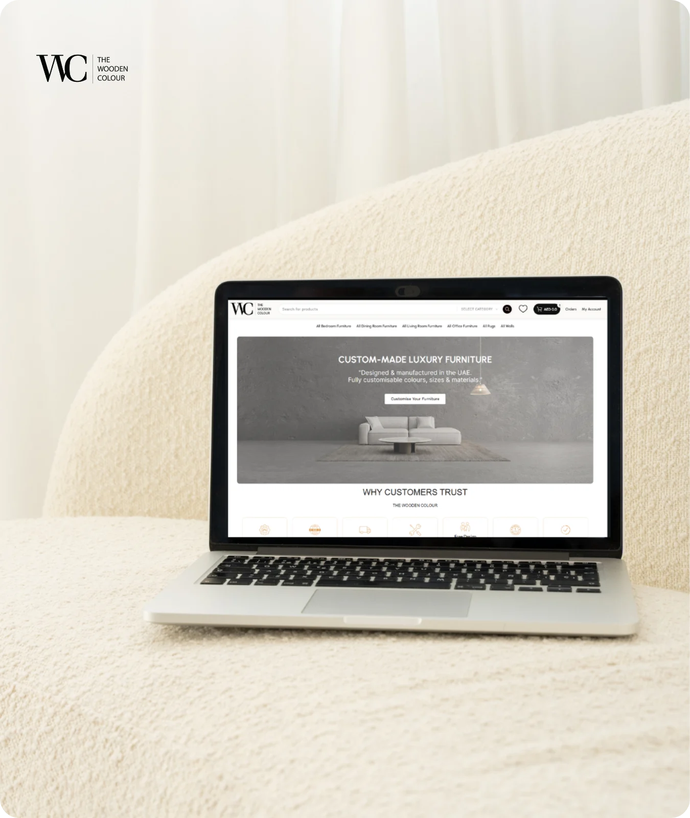 Custom woocommerce website design for thewoodencolour